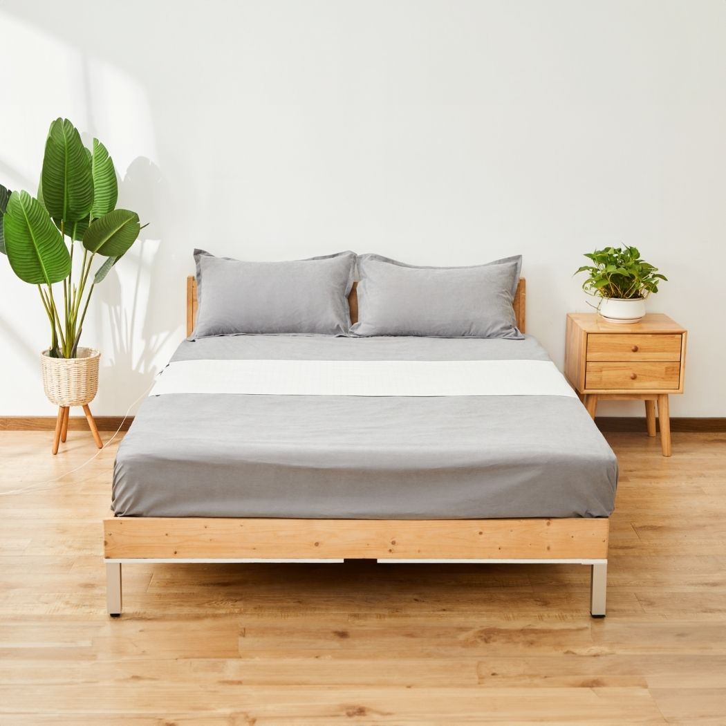EarthEase earthing sleep mat with organic materials and silver threading