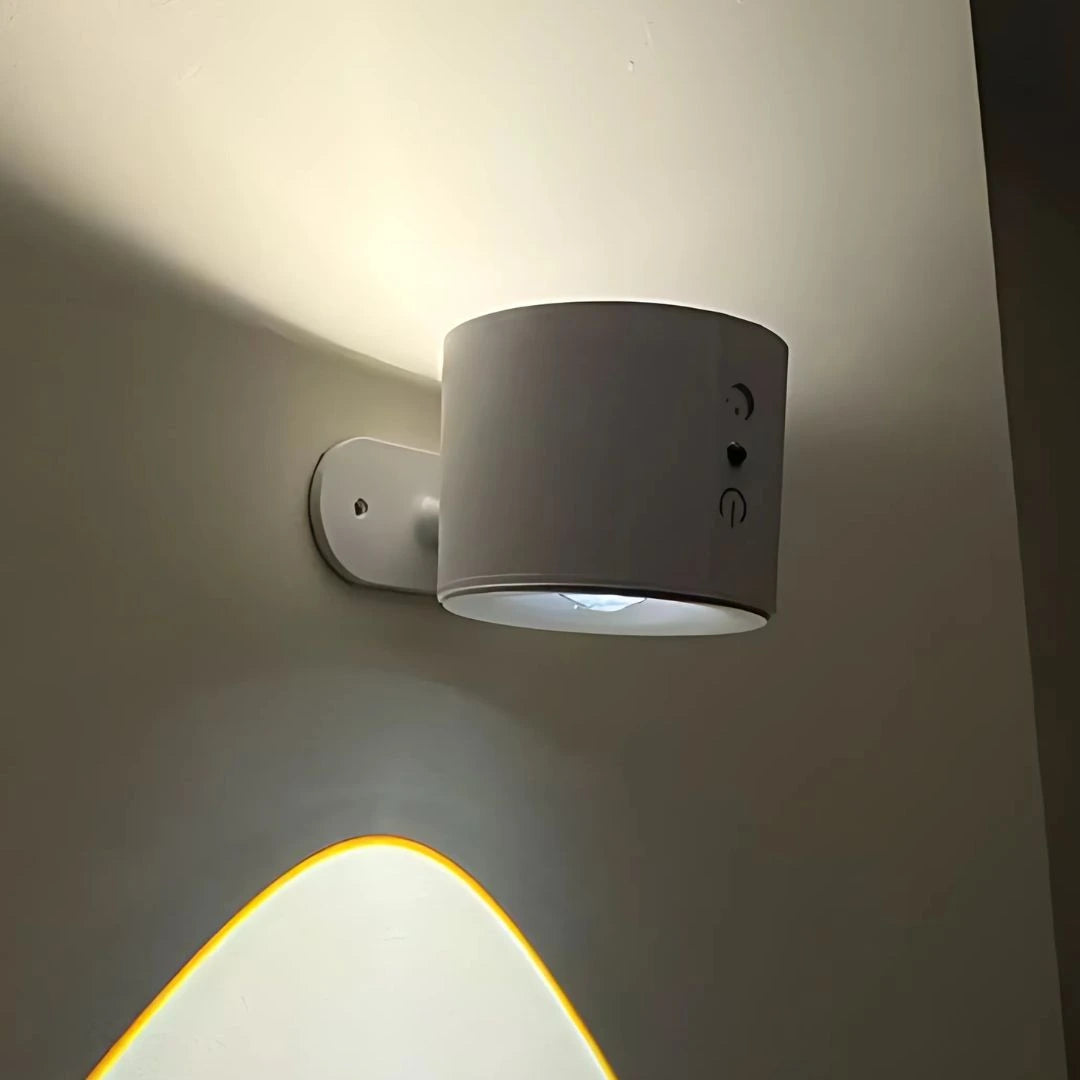 rent friendly wall light illuminating a feature wall