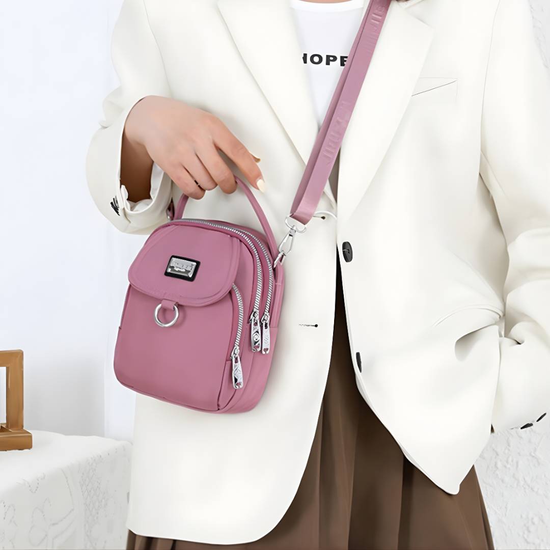Secure hidden pocket waterproof travel handbag