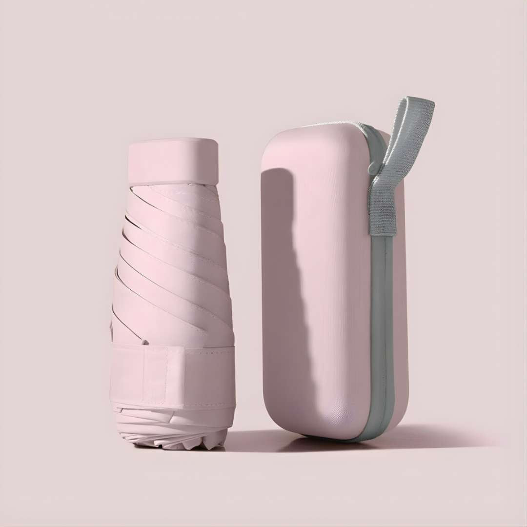 Portable umbrella and case set for travellers