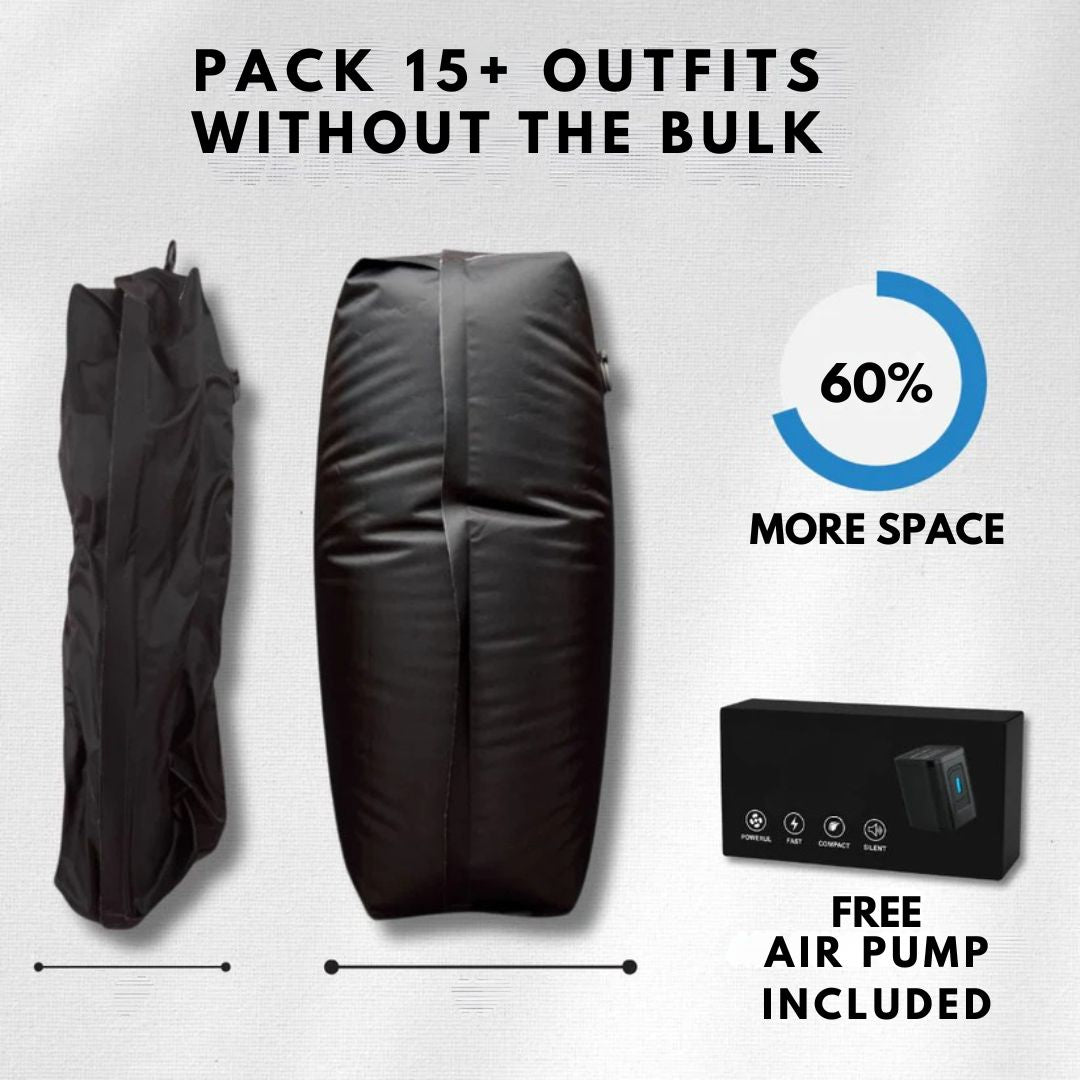 Vacuum packing bags saving 60 percent suitcase space