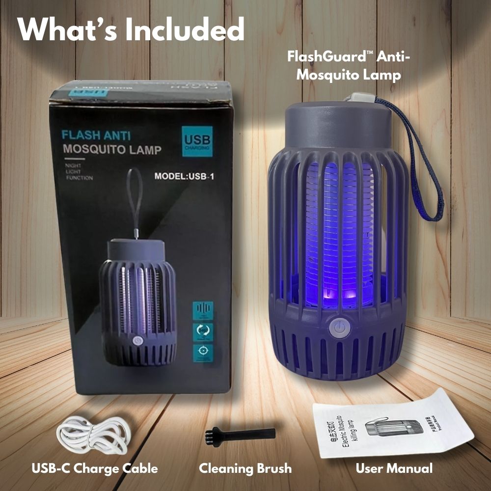 FlashGuard Anti-Mosquito Lamp Portable Mosquito Zapper & LED Light