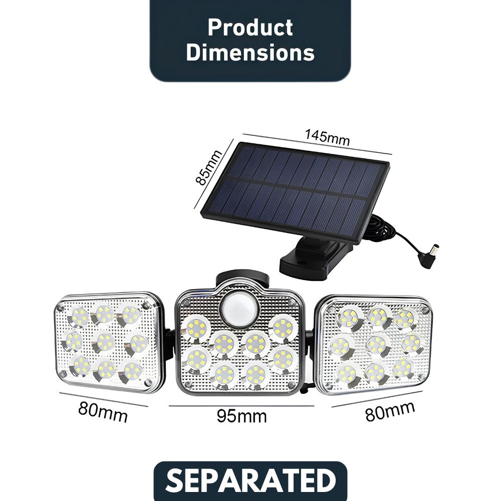 ProGuard solar wall light with three lighting modes for home security