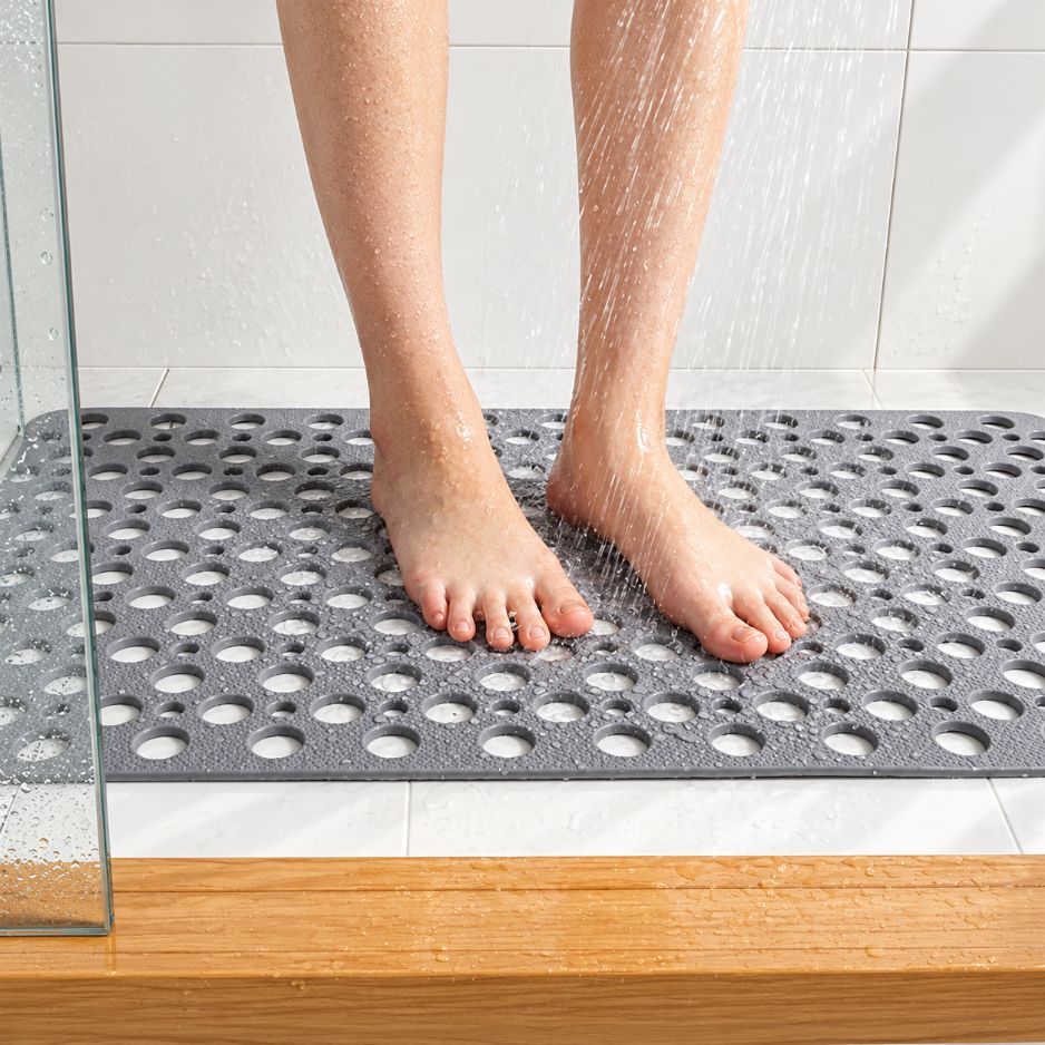 SureStep non slip shower safety mat in bathroom providing safety in slippery showers