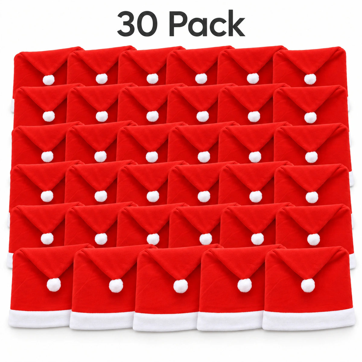 SantaSeat Christmas chair covers 30 pack of Santa hat dining chair covers