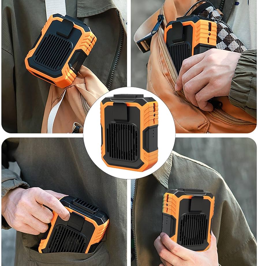 CoolClip portable fan worn on waistband