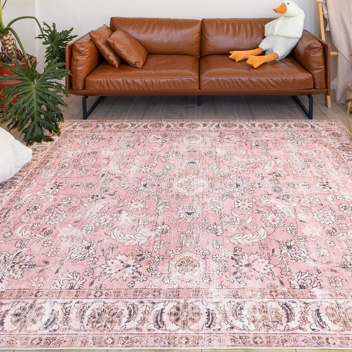 Foldable LuxeLounge rug for easy storage