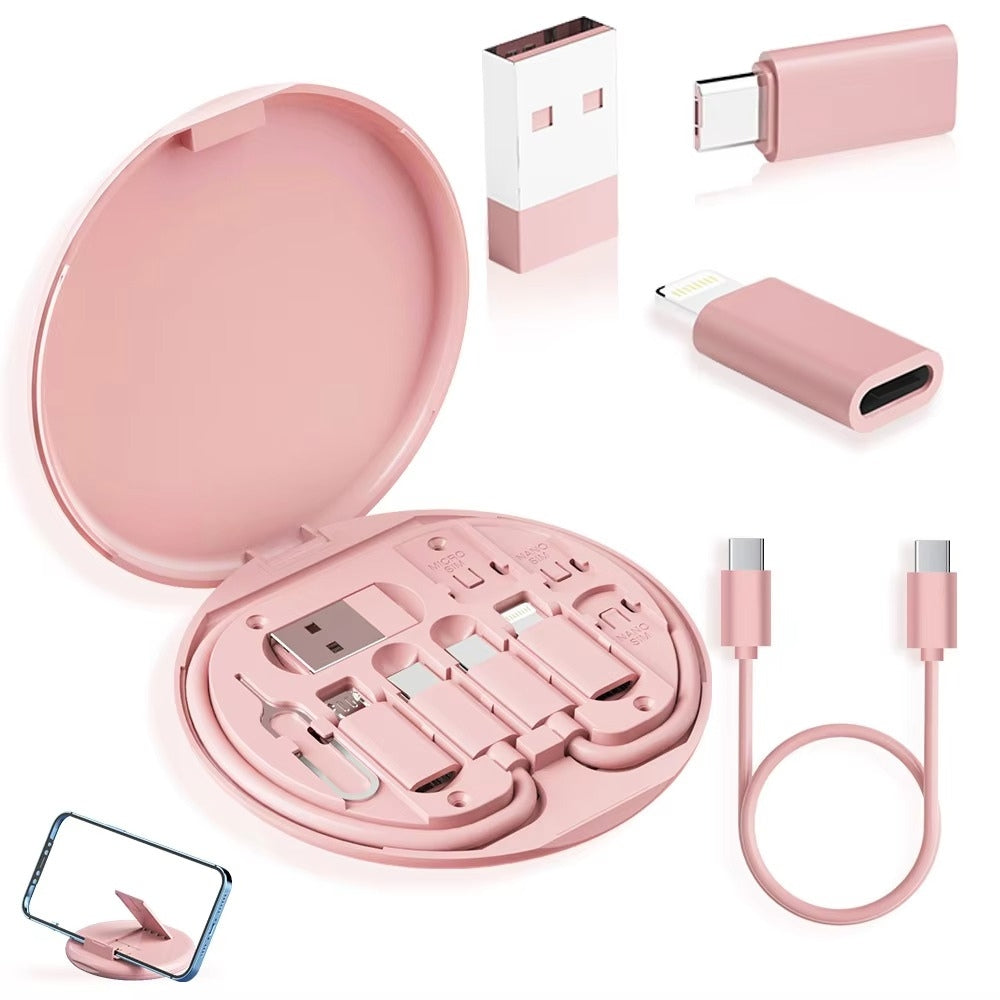 Sim and SD card organiser inside mini travel kit
