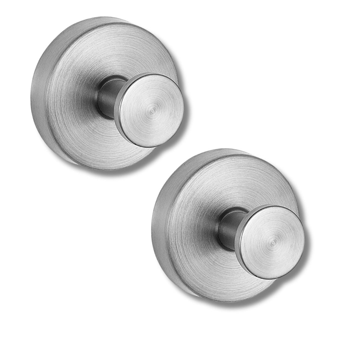 
No drill bathroom hooks attached to glass shower screen without wall damage