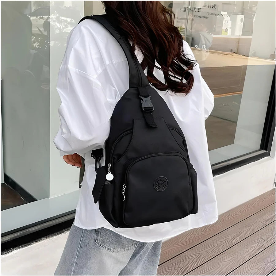Anti-theft crossbody bag for women with concealed zipper compartments