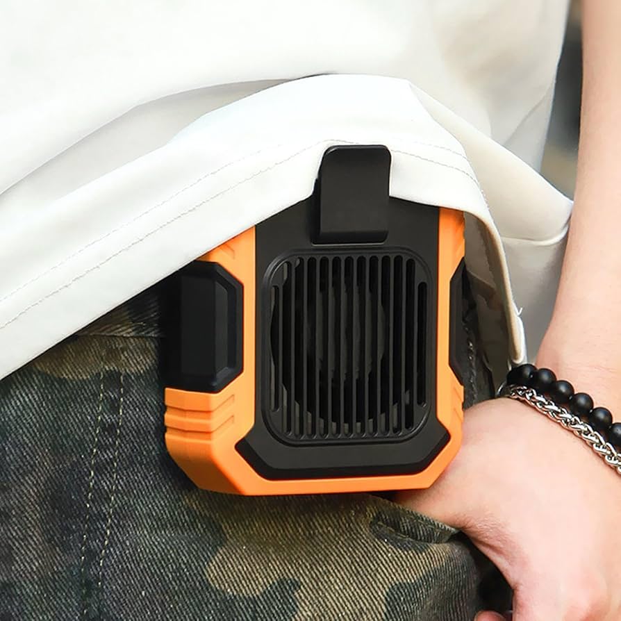 Portable waist fan for hands free cooling