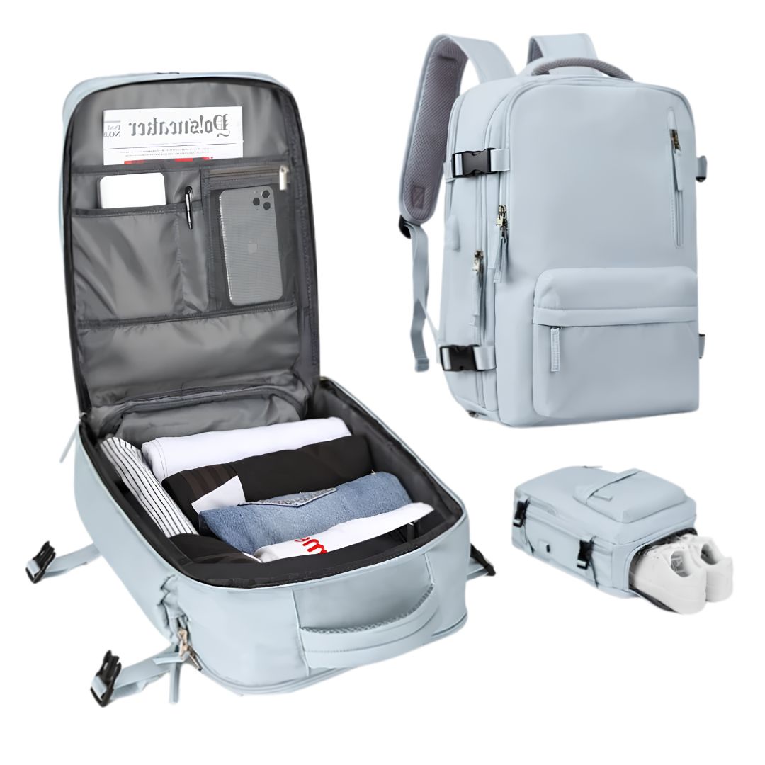 Anti-theft travel backpack ultra soft padded shoulder straps