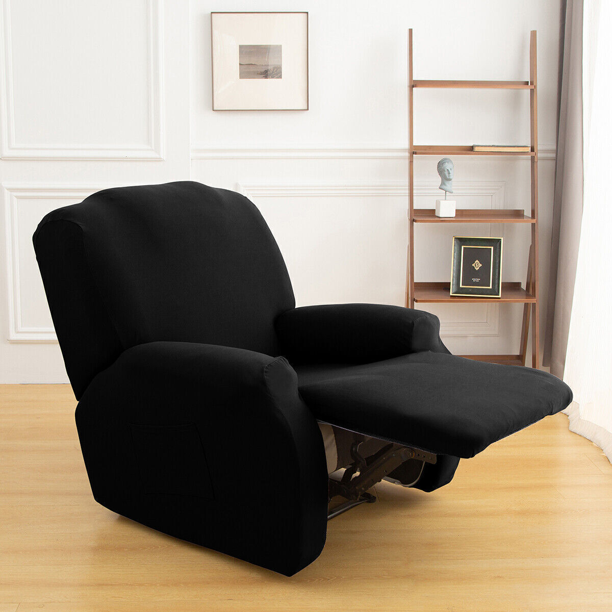 Soft recliner cover protecting armrests, seat and footrest

