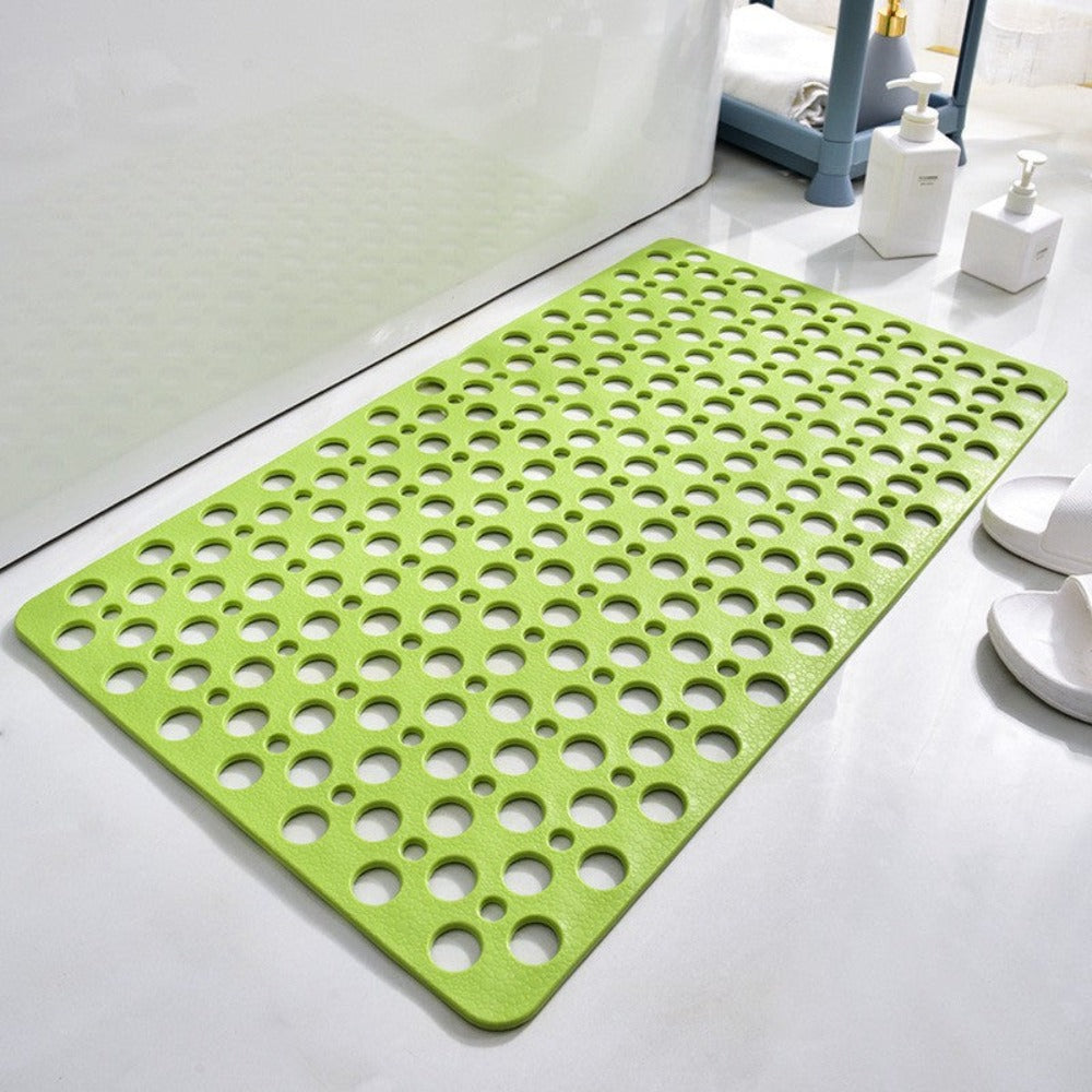 Non slip shower mat with drainage holes