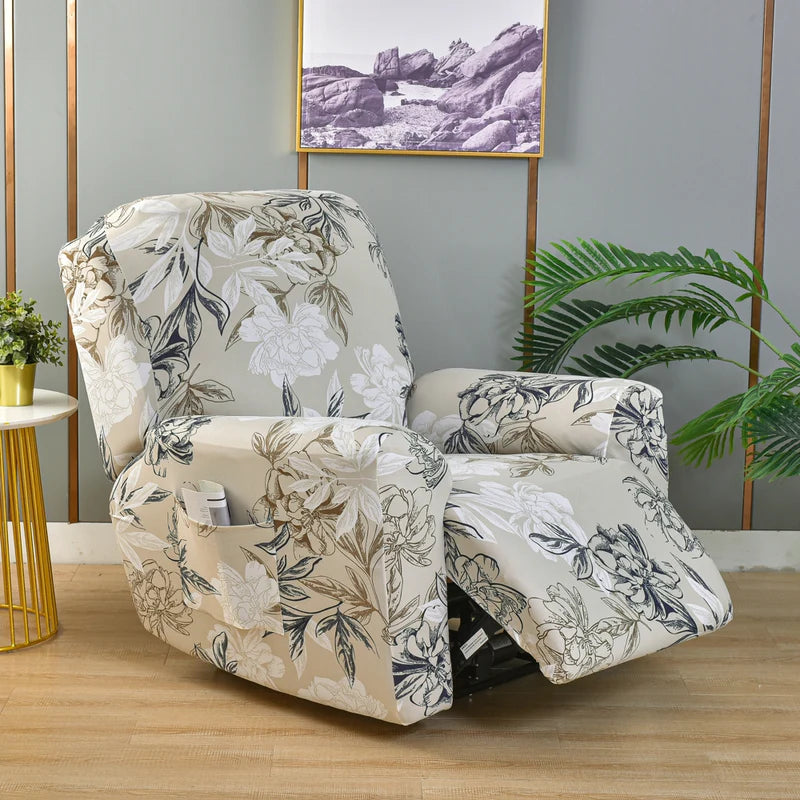 LuxeLounge recliner cover in grey fitted to standard recliner chair

