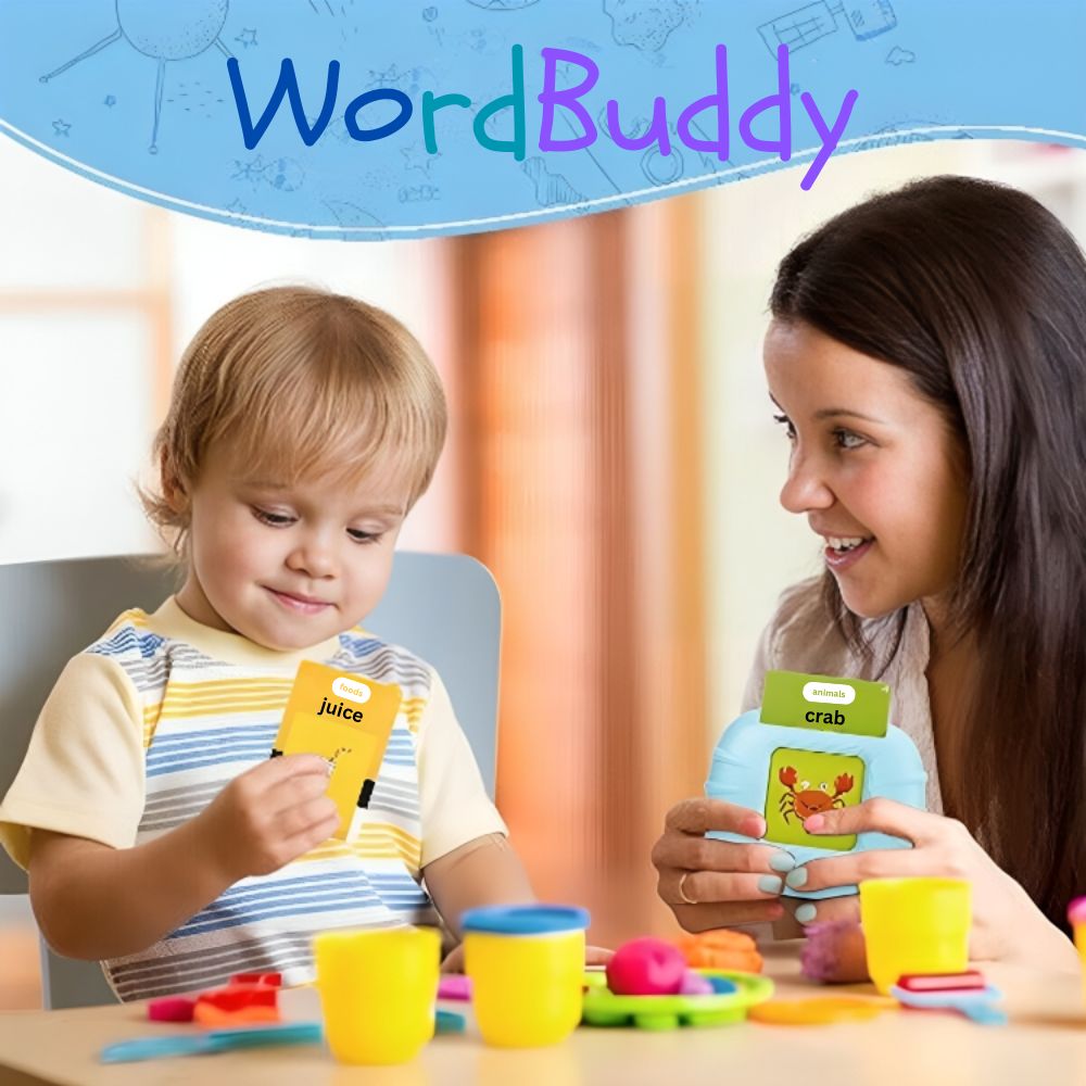 Rechargeable speech learning toy with safe, child-friendly design

