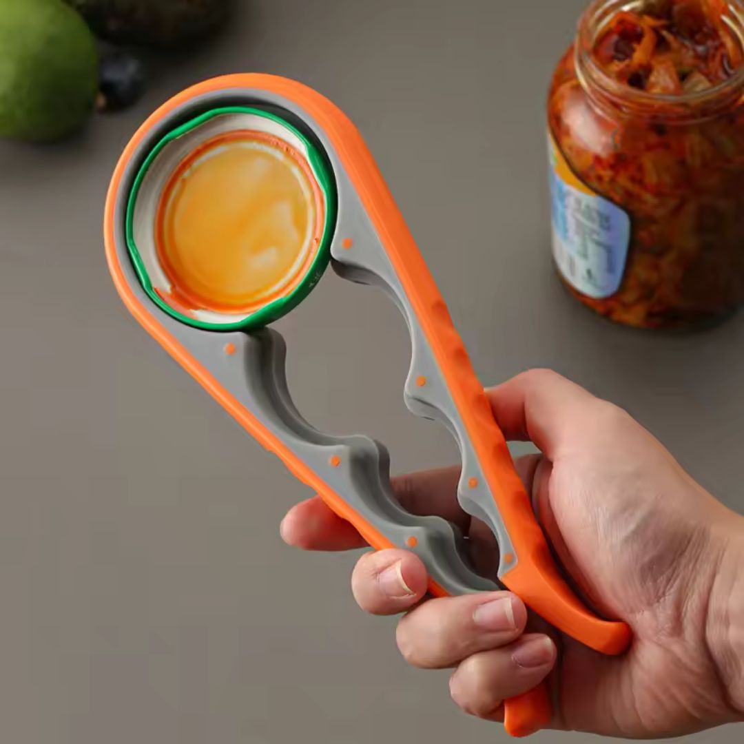 Universal jar and bottle opener tool with strong non-slip grip