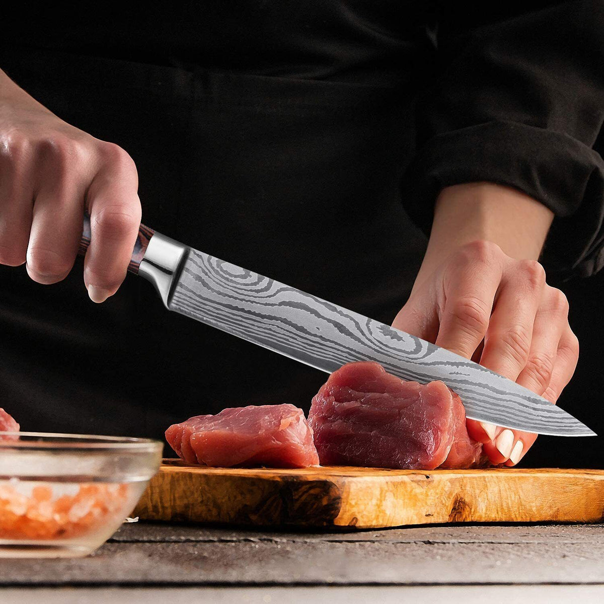 Ultra-sharp kitchen knife set for faster prep

