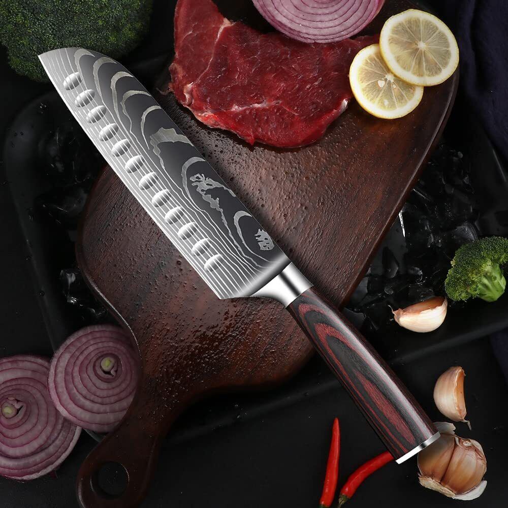Wooden knife handles with comfort grip

