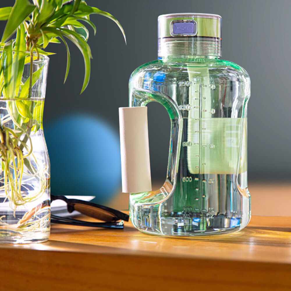 Drinking hydrogen-rich water from LifePure bottle


